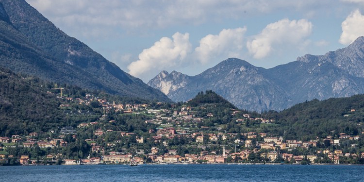 A town viewed across Lake Como. As you can see, we had a perfect day!
