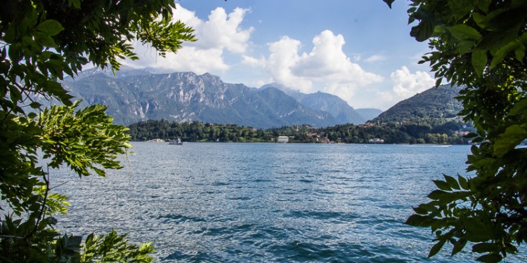 A framed view of Lake Como from the shoreline taken as we walked to Villa Carlotta.