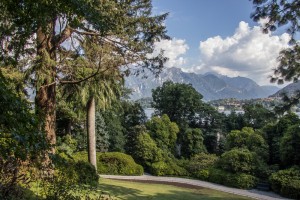 A view of Lake Como from the gardens of Villa Carlotta