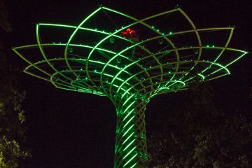 The Tree of Life is the iconic image of the 2015 World's Fair in Milan. The tree is beautiful, constantly changing colors.