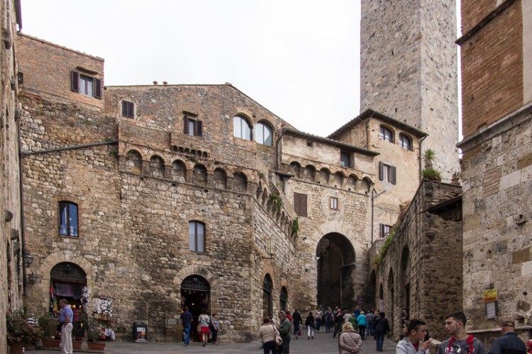 Main piazza with towers, San Gimignano